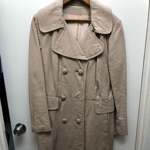 Vintage Leather Trench Coat | Small/Medium